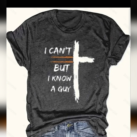 unknown Other - Grey Graphic "I Can't But I Know A Guy" Tee